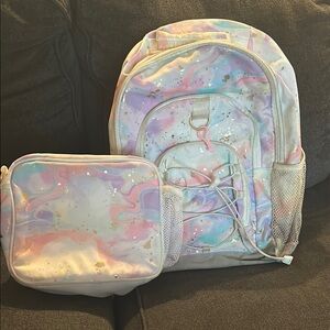Pottery Barn Teen Pastel Swirl Backpack and Lunch Bag